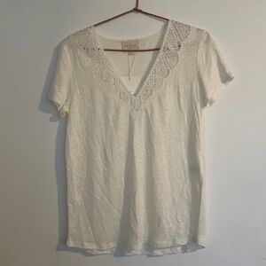 NWT SEZANE T-SHIRT ELEA ÉCRU COLOR SIZE S